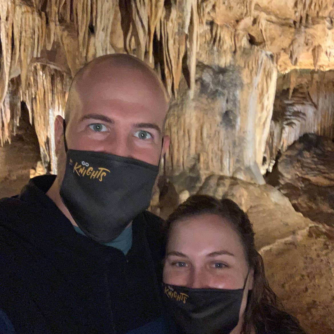 Featured Contributor, Ashley Fraboni (right) and her fiancé, Nicholas, at Luray Caverns in Harrisonburg, VA.