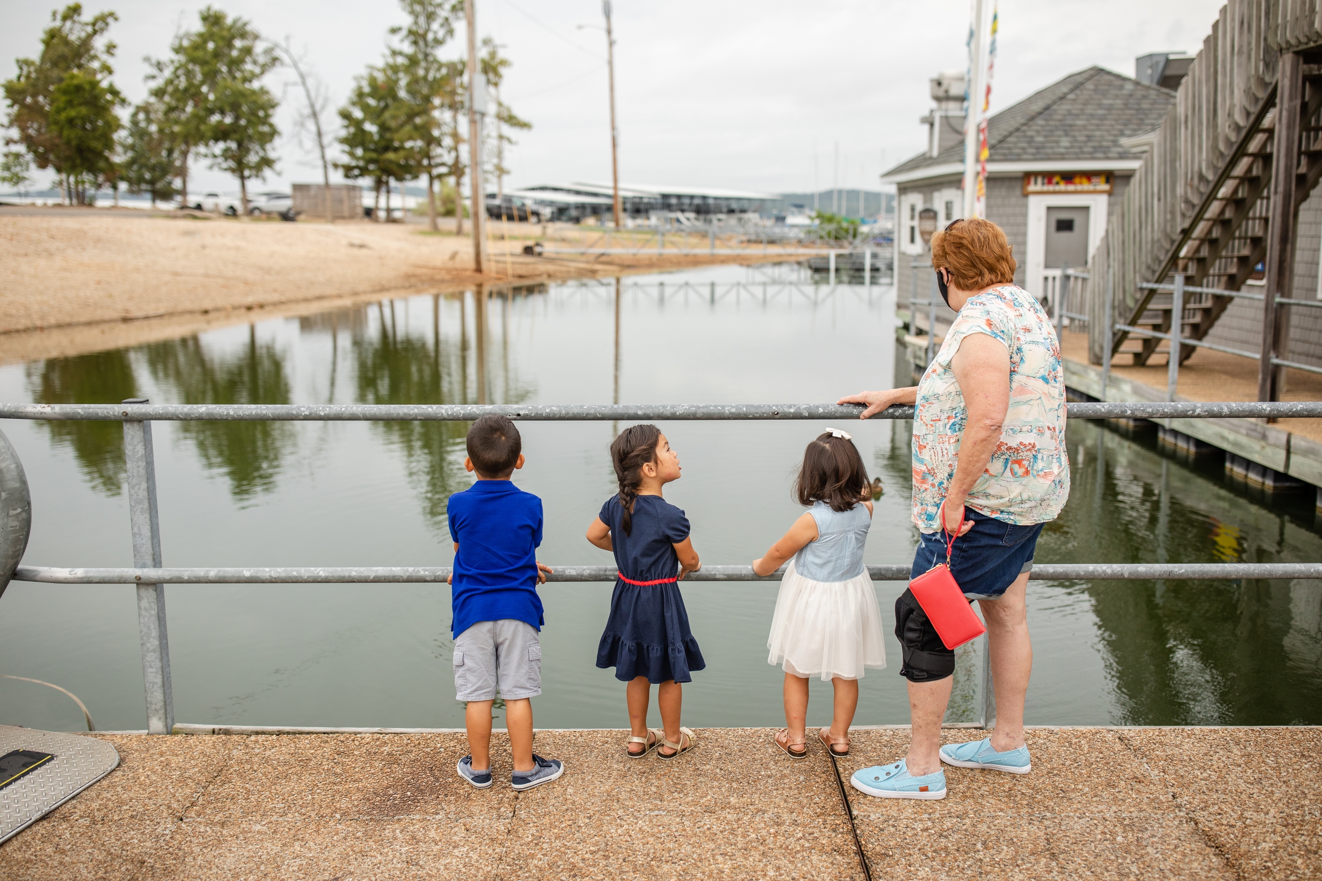 Angelica's kids with their grandma.