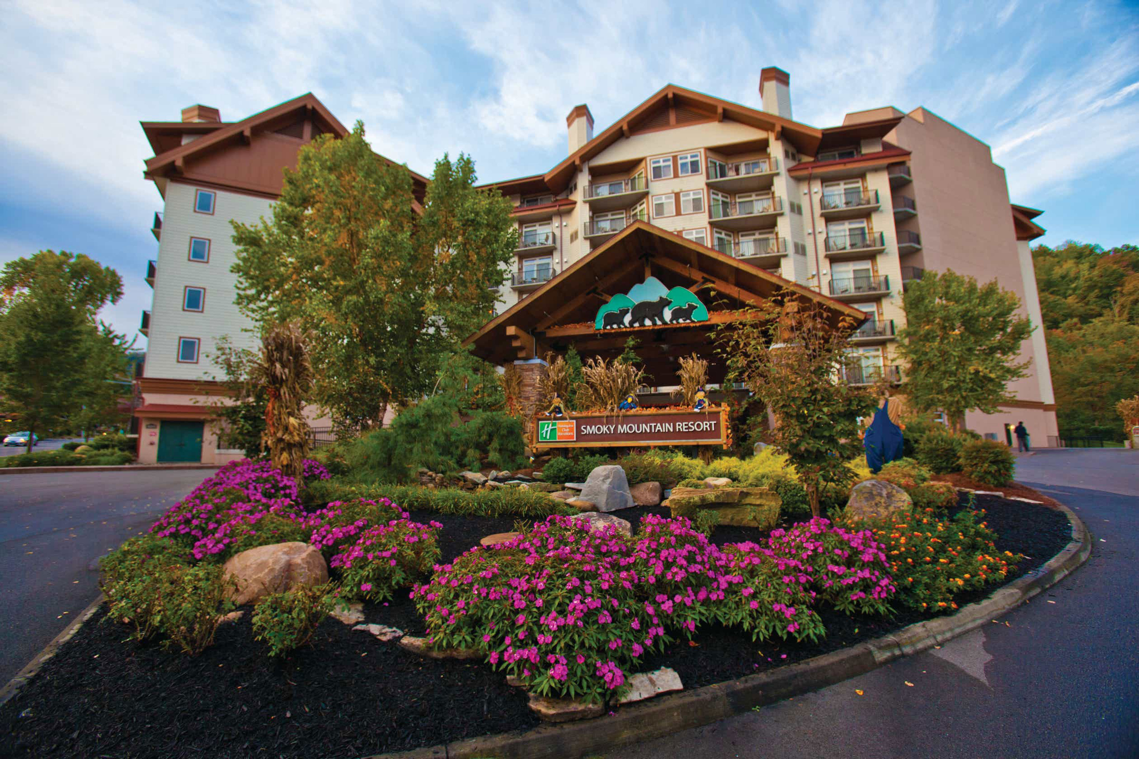 Exterior of our Smoky Mountain Resort in Gatlinburg, Tennessee.