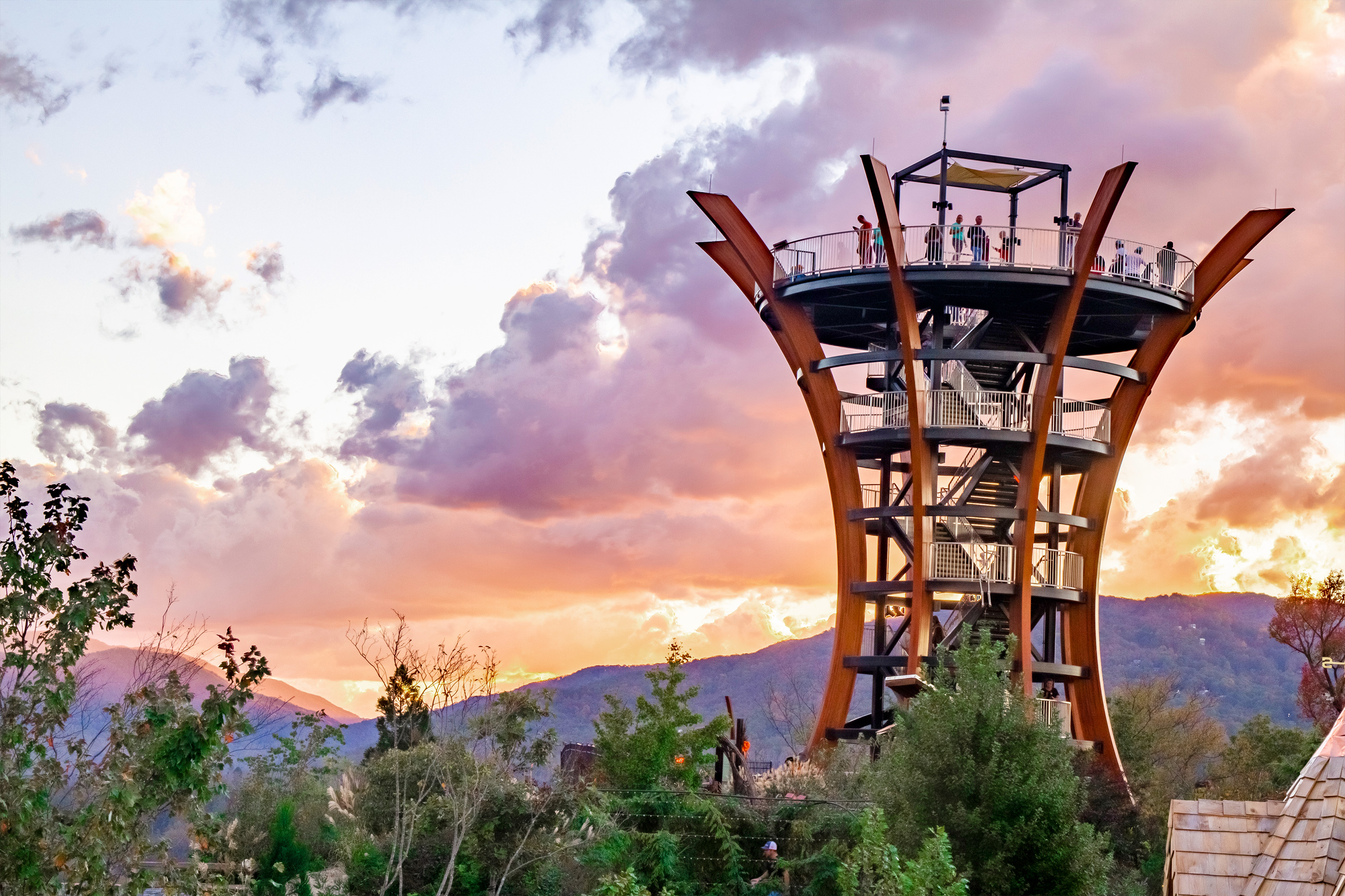 The AnaVista Tower at Anakeesta in Gatlinburg, Tennessee.