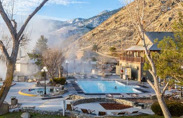 Hot springs and pool at David Walley's Resort in Genoa, Nevada.