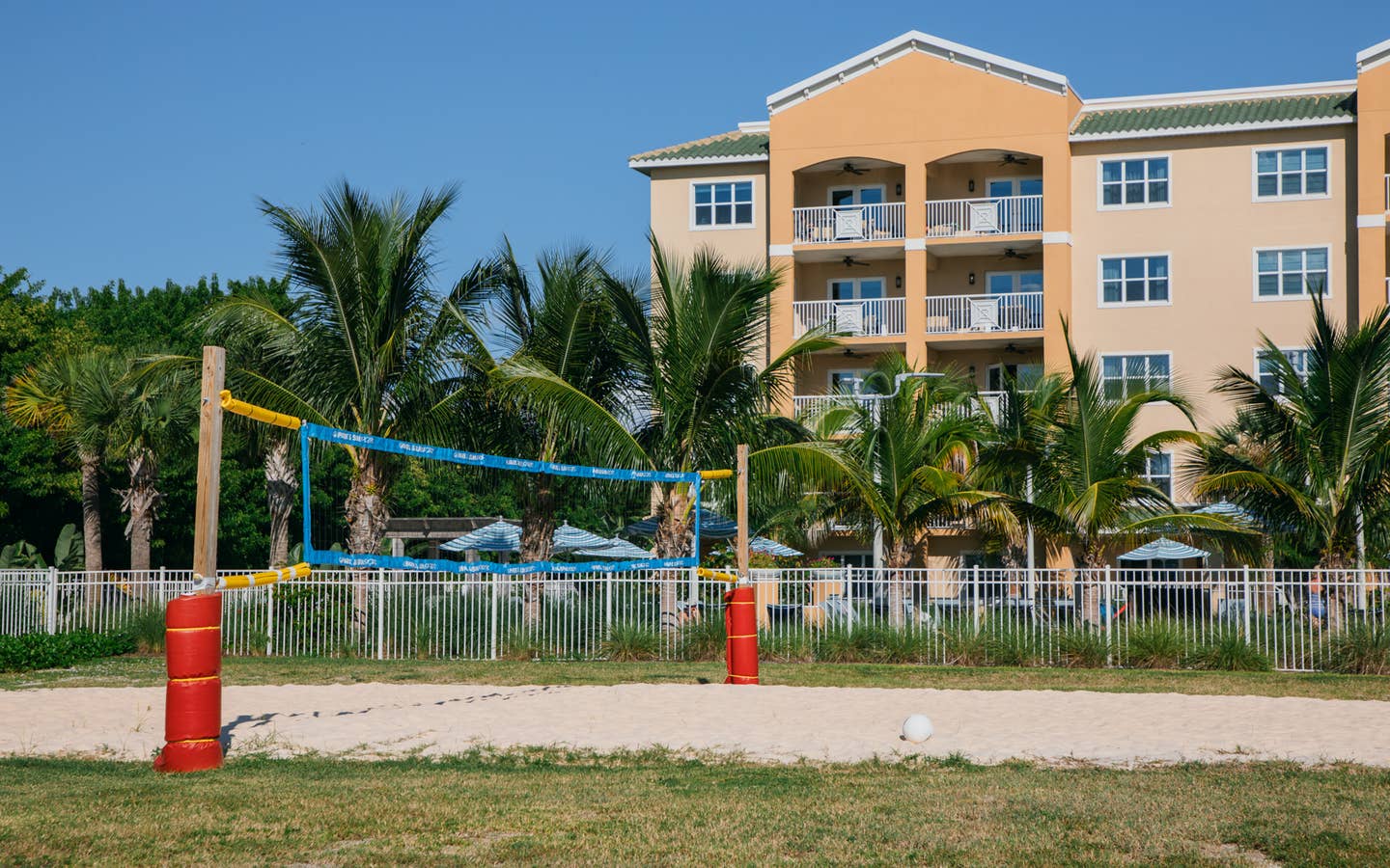 Sand volleyball court at Cape Canaveral Beach Resort in Florida.