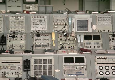 Computer panel board at Sands Museum in Cape Canaveral, FL