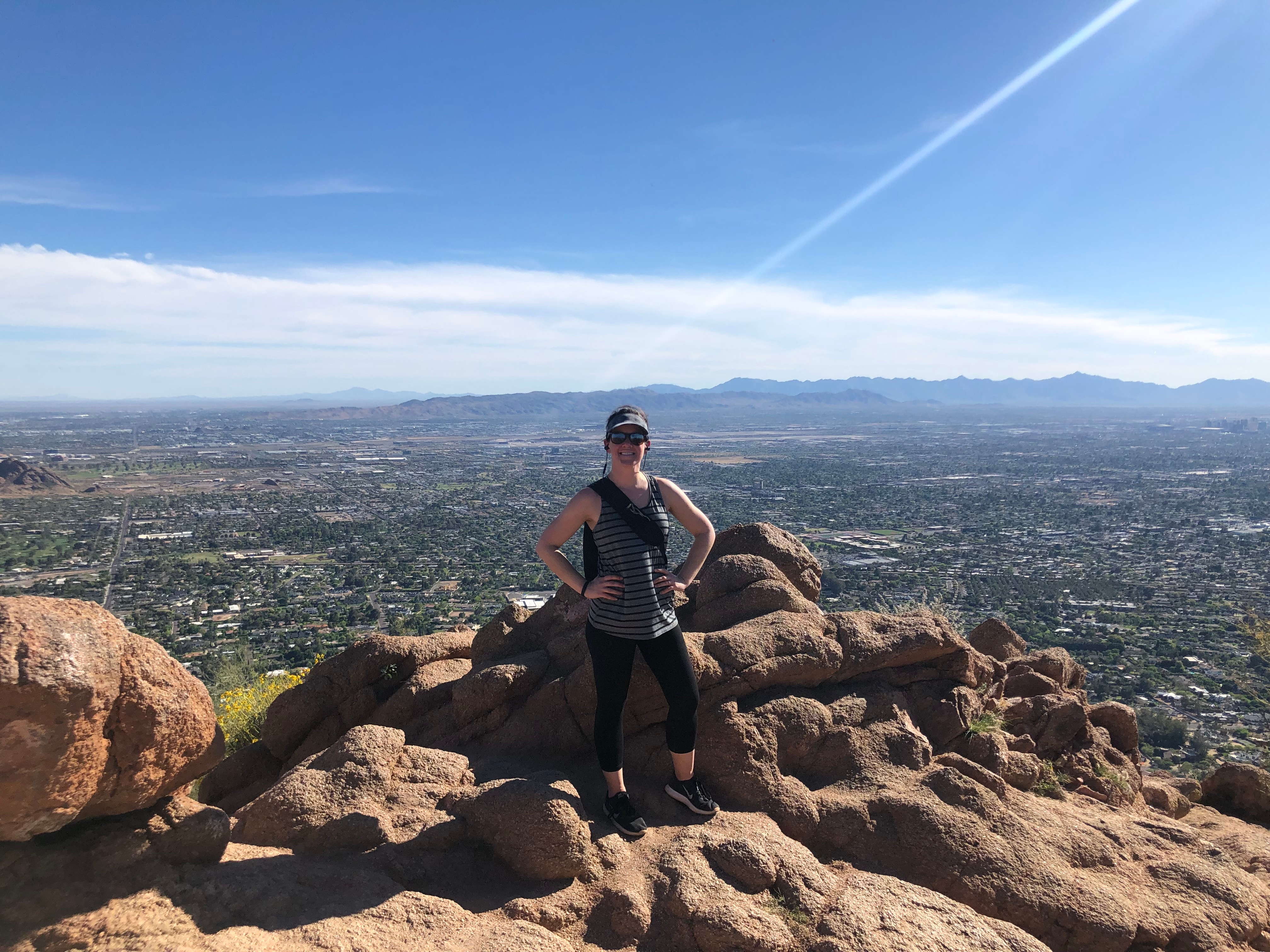 Jenn standing on Camelback Mountain