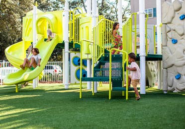 Children playing on playground at South Beach Resort in Myrtle Beach, South Carolina