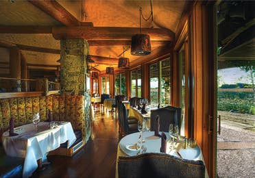 Seating options in 1862 Restaurant & Saloon at David Walley's Resort in Genoa, Nevada