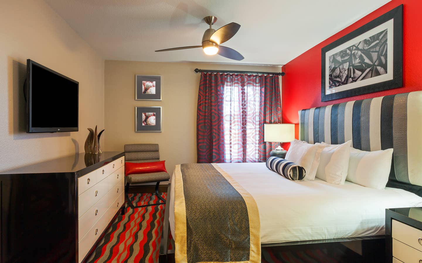 Bedroom in a Signature Villa at Desert Club Resort in Las Vegas