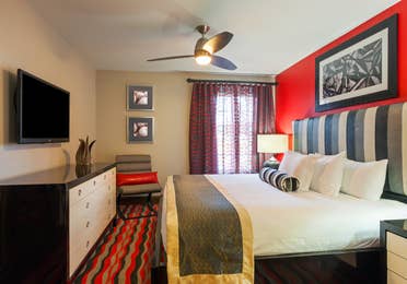 Bedroom in a Signature Villa at Desert Club Resort in Las Vegas