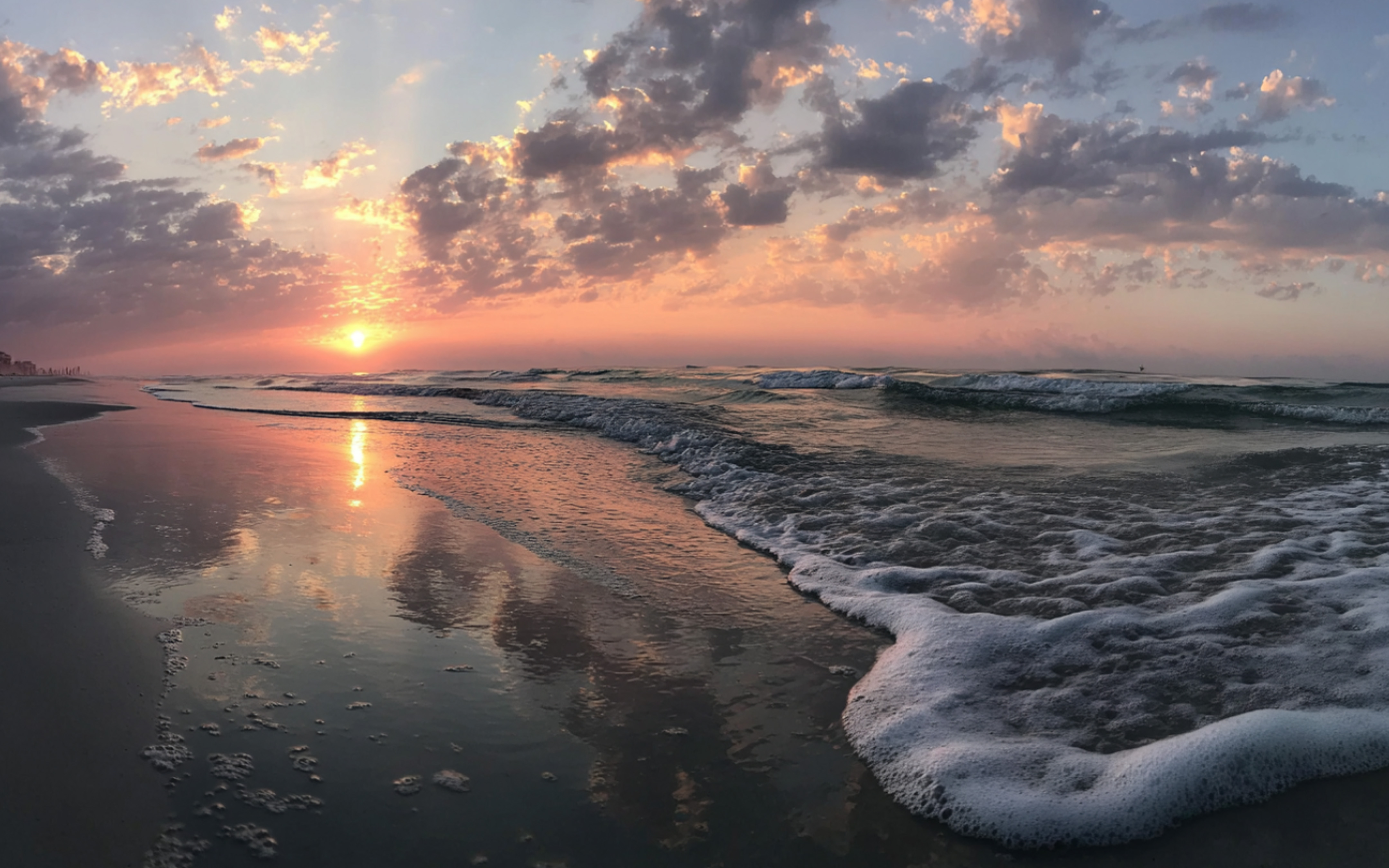 Pink Sunset over the ocean