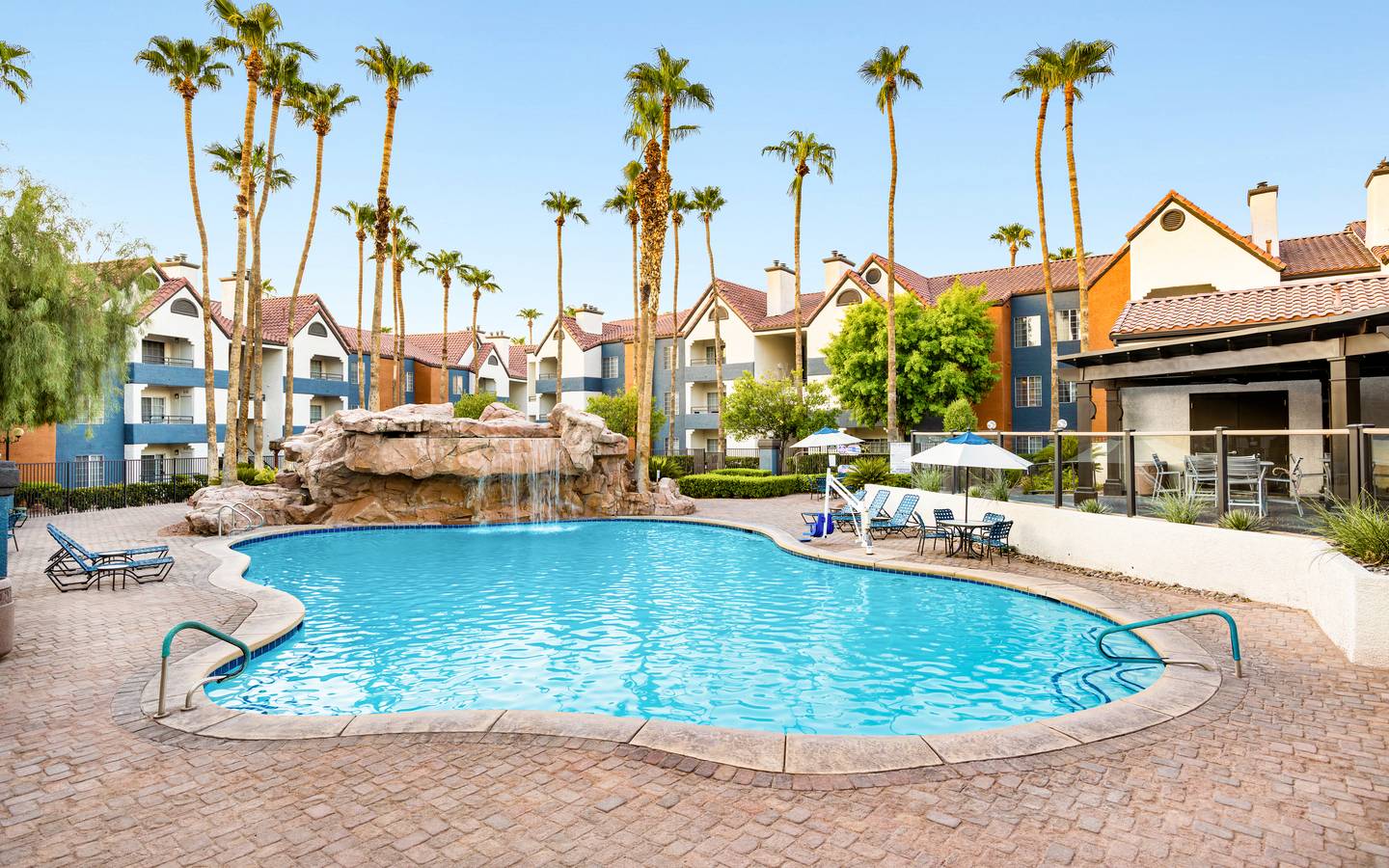 Watering Hole pool at Desert Club Resort in Las Vegas, Nevada.
