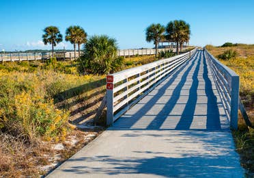 Walking bridge at Panama City Beach State Park in Florida.