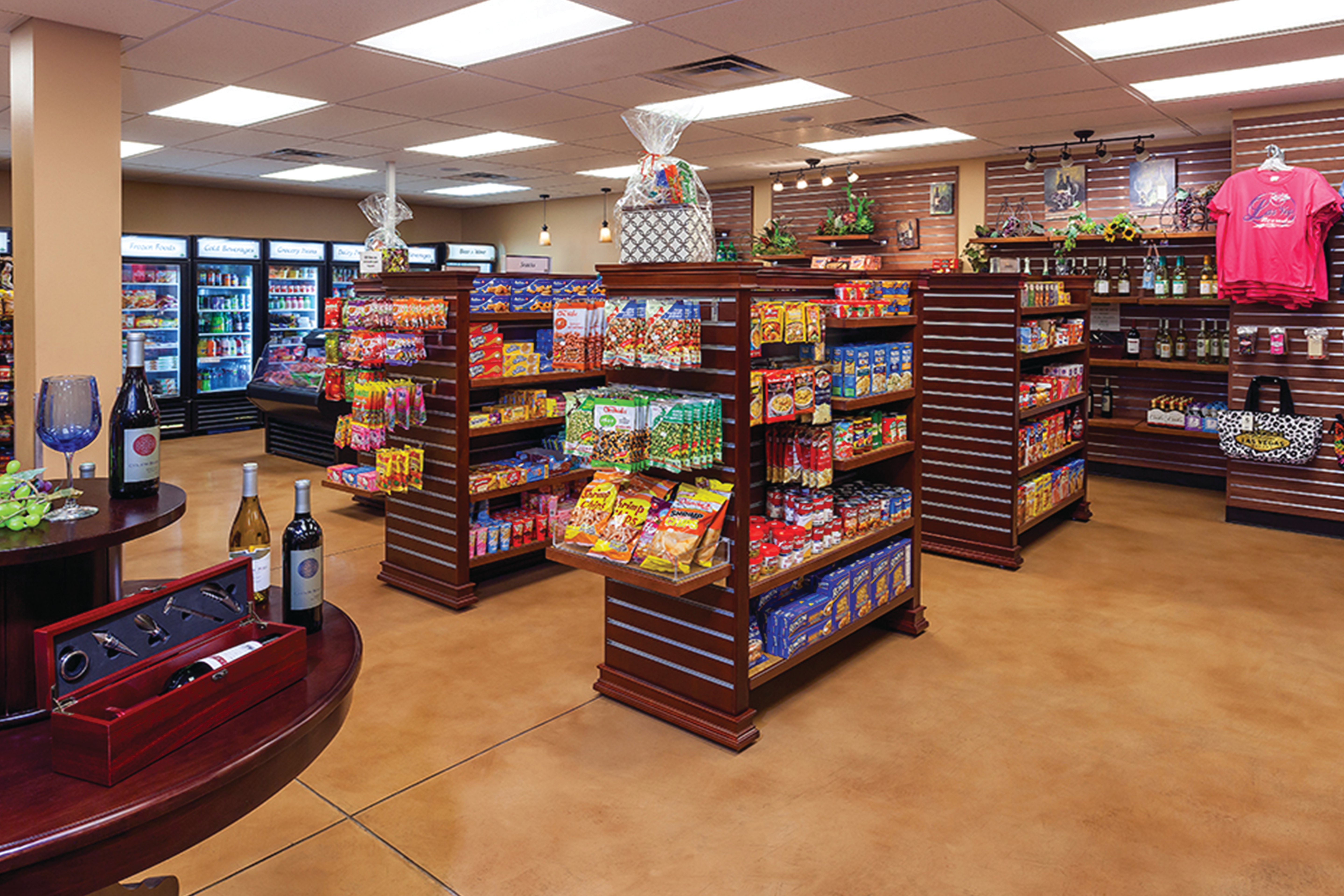 Marketplace snacks and souvenirs for purchase at Desert Club Resort in Las Vegas.