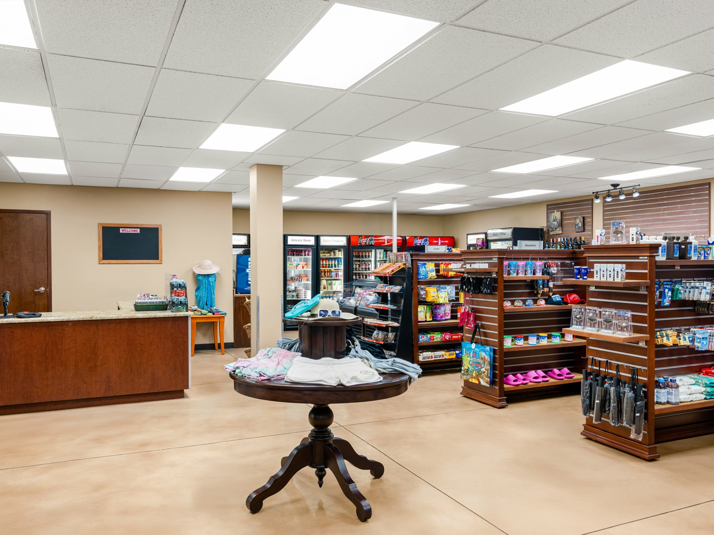 Marketplace snacks and souvenirs for purchase at Desert Club Resort in Las Vegas.