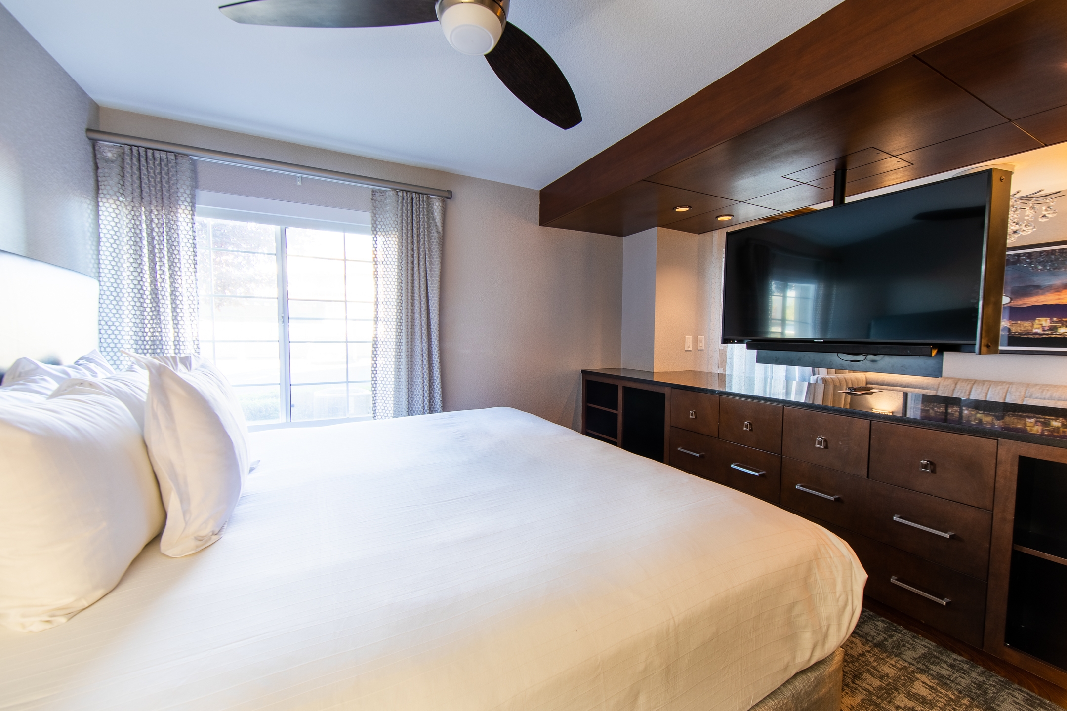 Bedroom in a Signature Villa at Desert Club Resort in Las Vegas