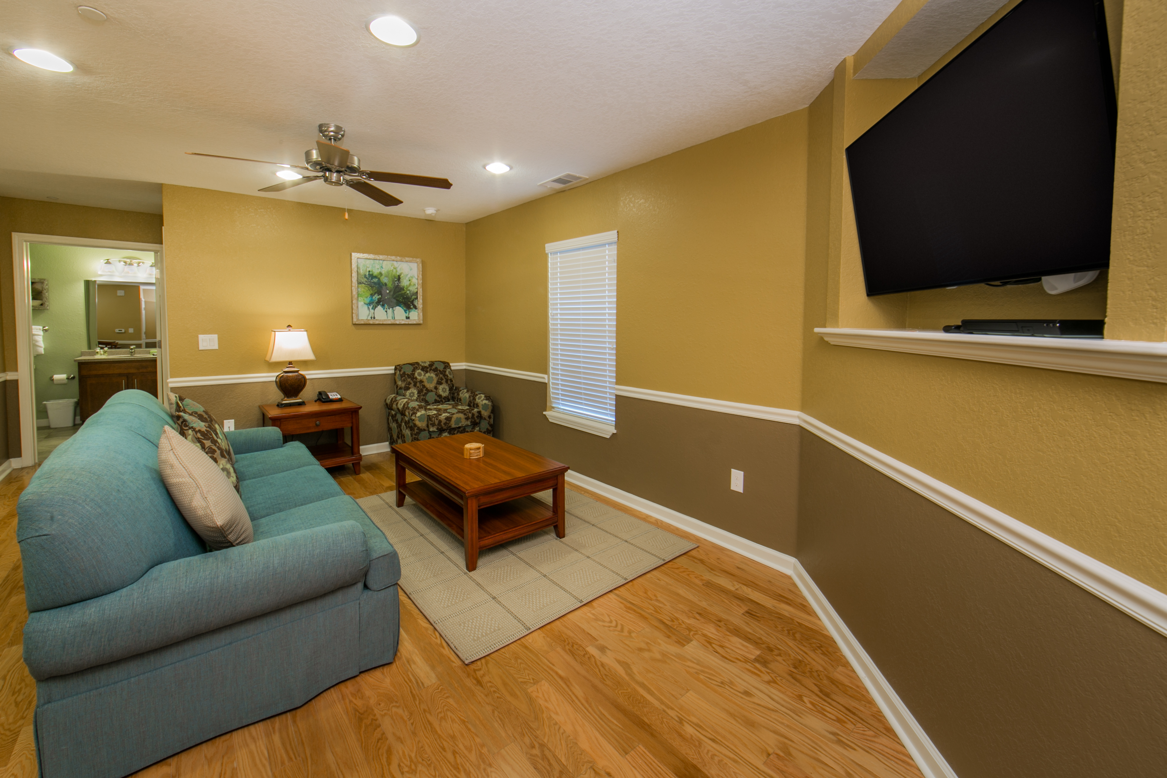 Living room in a villa at Orlando Breeze Resort.
