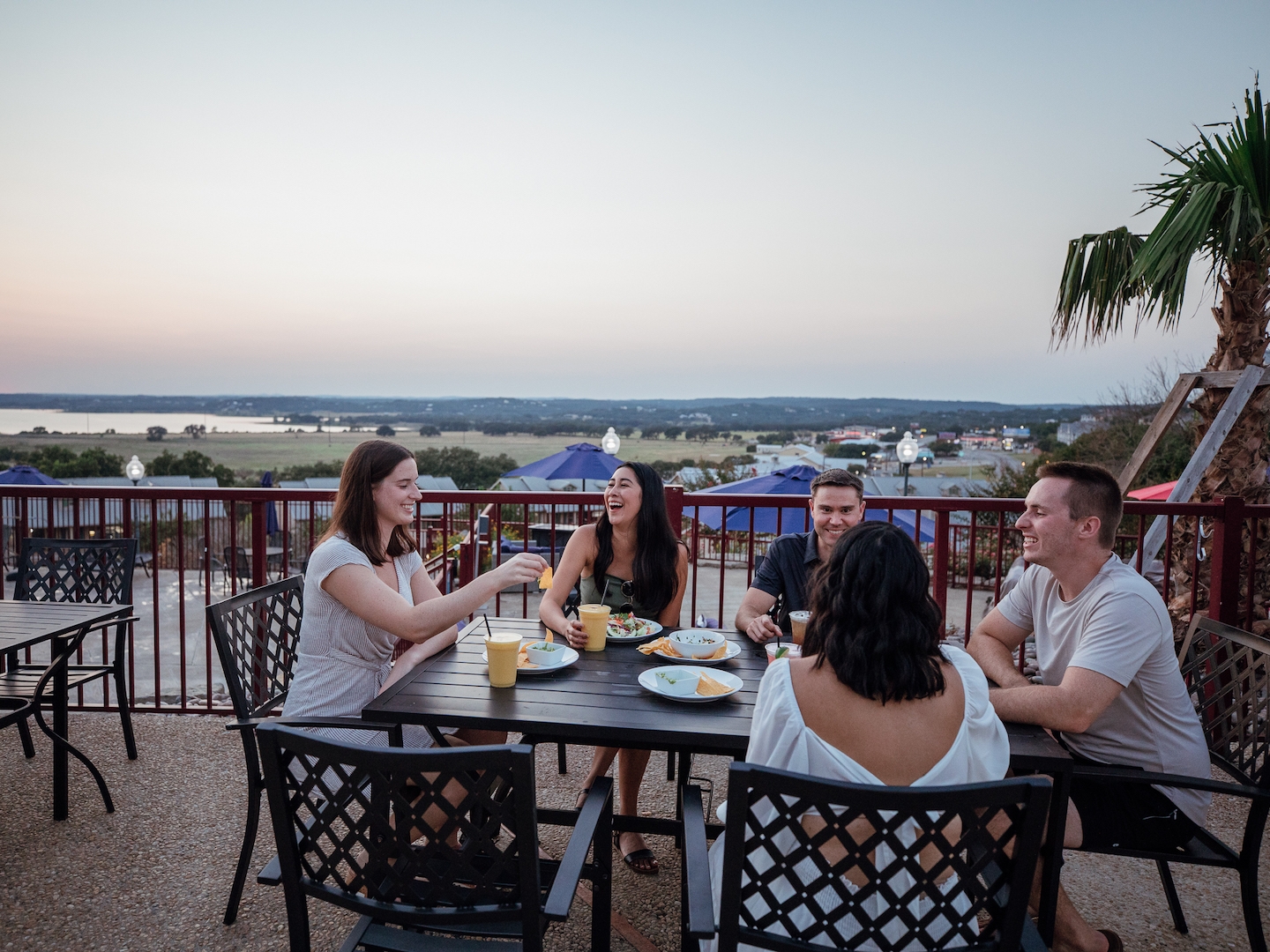 Aerial view of lazy river