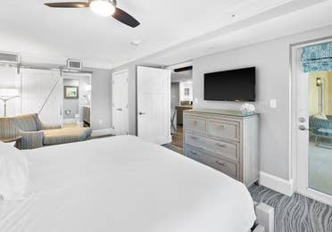 Bedroom in a four-bedroom Signature Collection villa at Cape Canaveral Resort.
