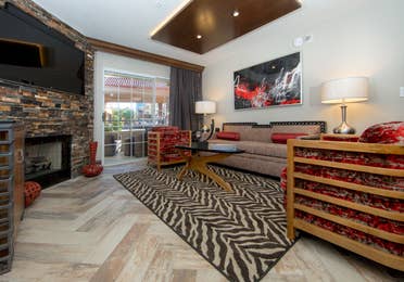 Living room in a two-bedroom Signature Villa at Desert Club Resort in Las Vegas