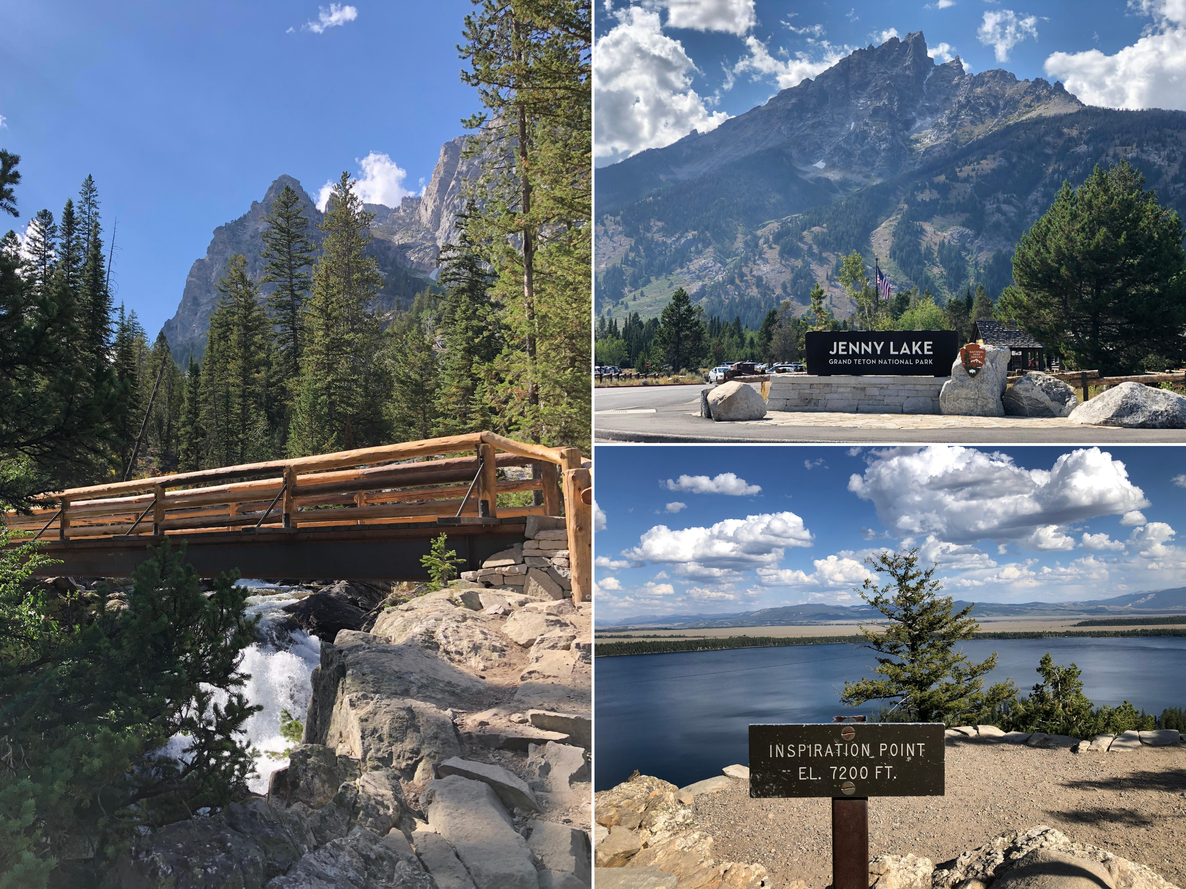 Collage of Jenny Lake