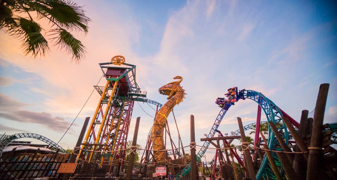 Roller coaster at Busch Gardens Tampa Bay