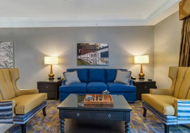 Livingroom in a Signature Collection villa at Williamsburg Resort