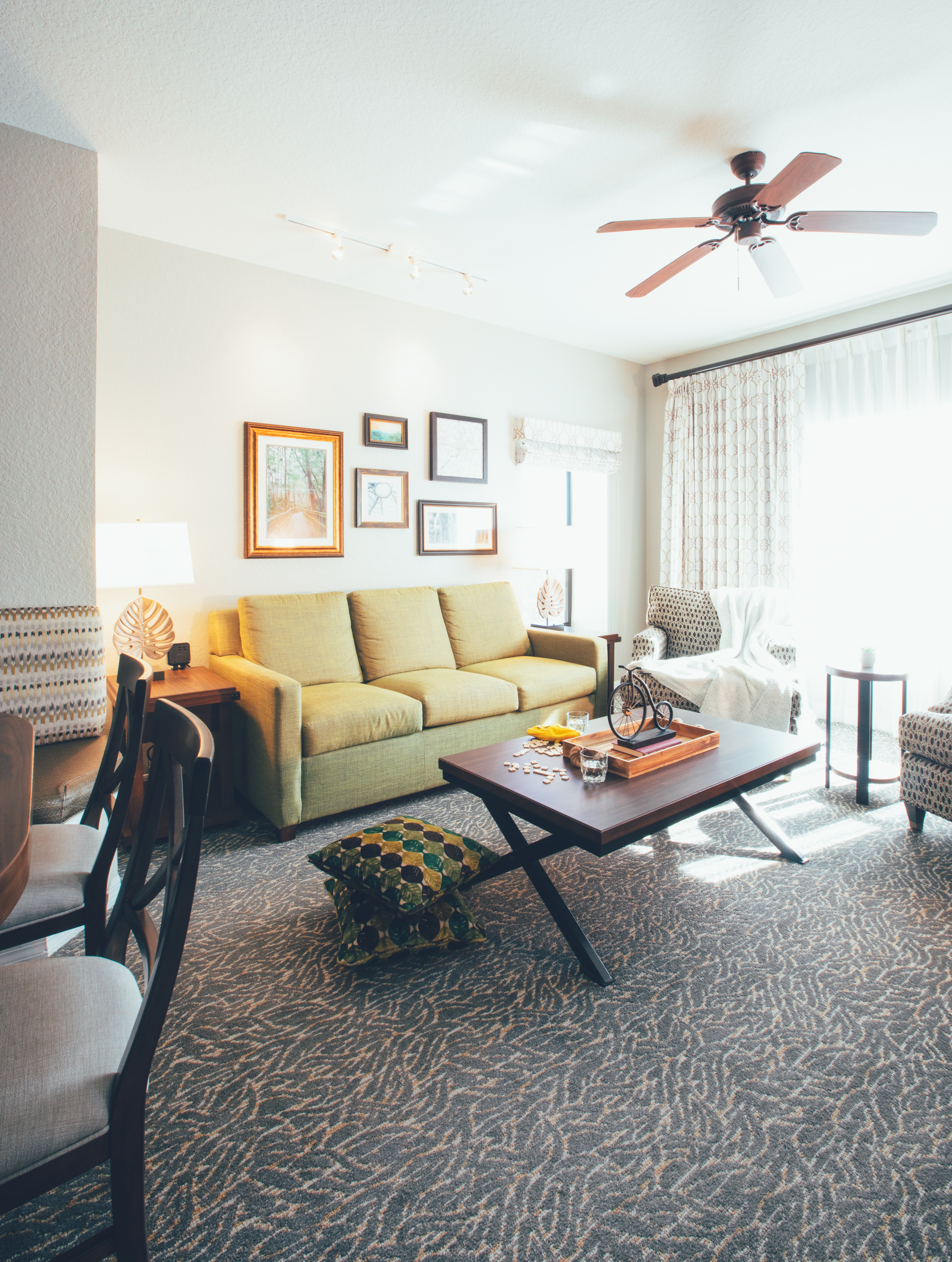 Living room in villa in River Island at Orange Lake Resort near Orlando, Florida