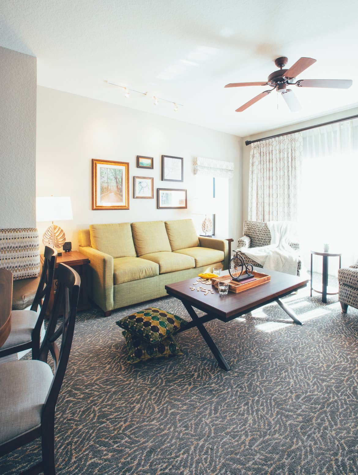 Living room in villa in River Island at Orange Lake Resort near Orlando, Florida