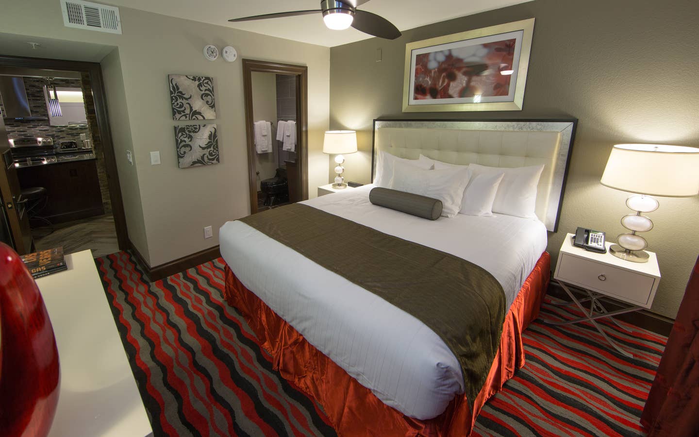Bedroom in a two-bedroom Signature Villa at Desert Club Resort in Las Vegas