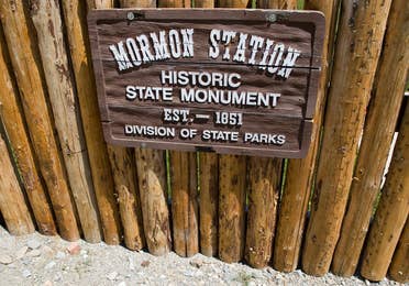 A sign at Mormon Station