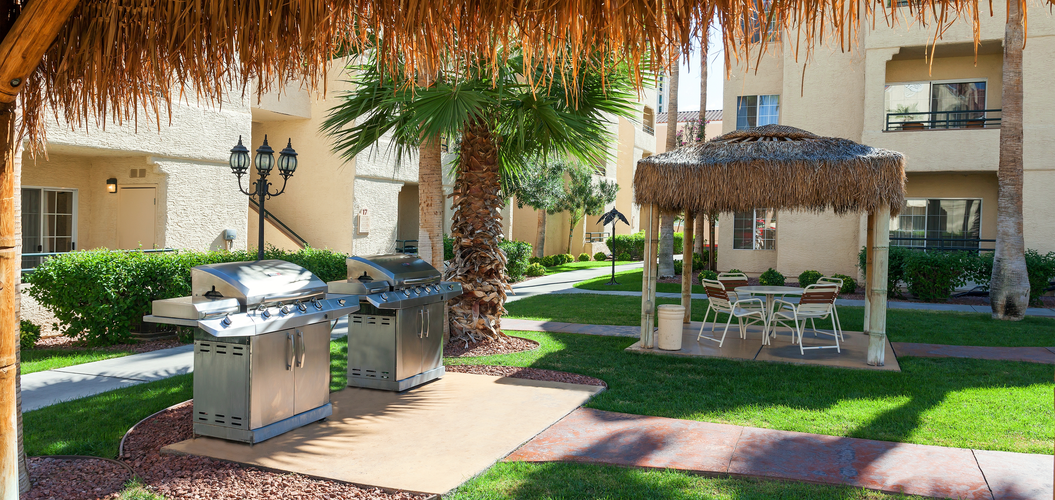 Barbecue grills at Desert Club Resort in Las Vegas, Nevada.