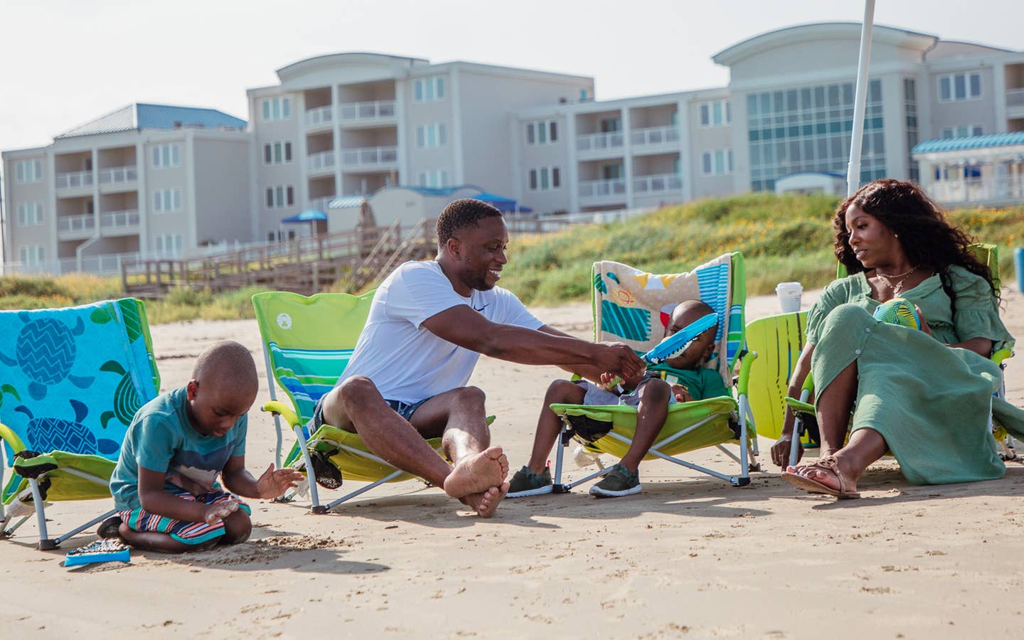 Family at the beach.