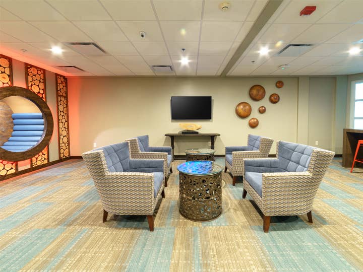 Seating area in the Mountaineer Center at Smoky Mountain Resort