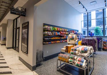 Marketplace with souvenirs and snacks at New Orleans Resort in Louisiana.