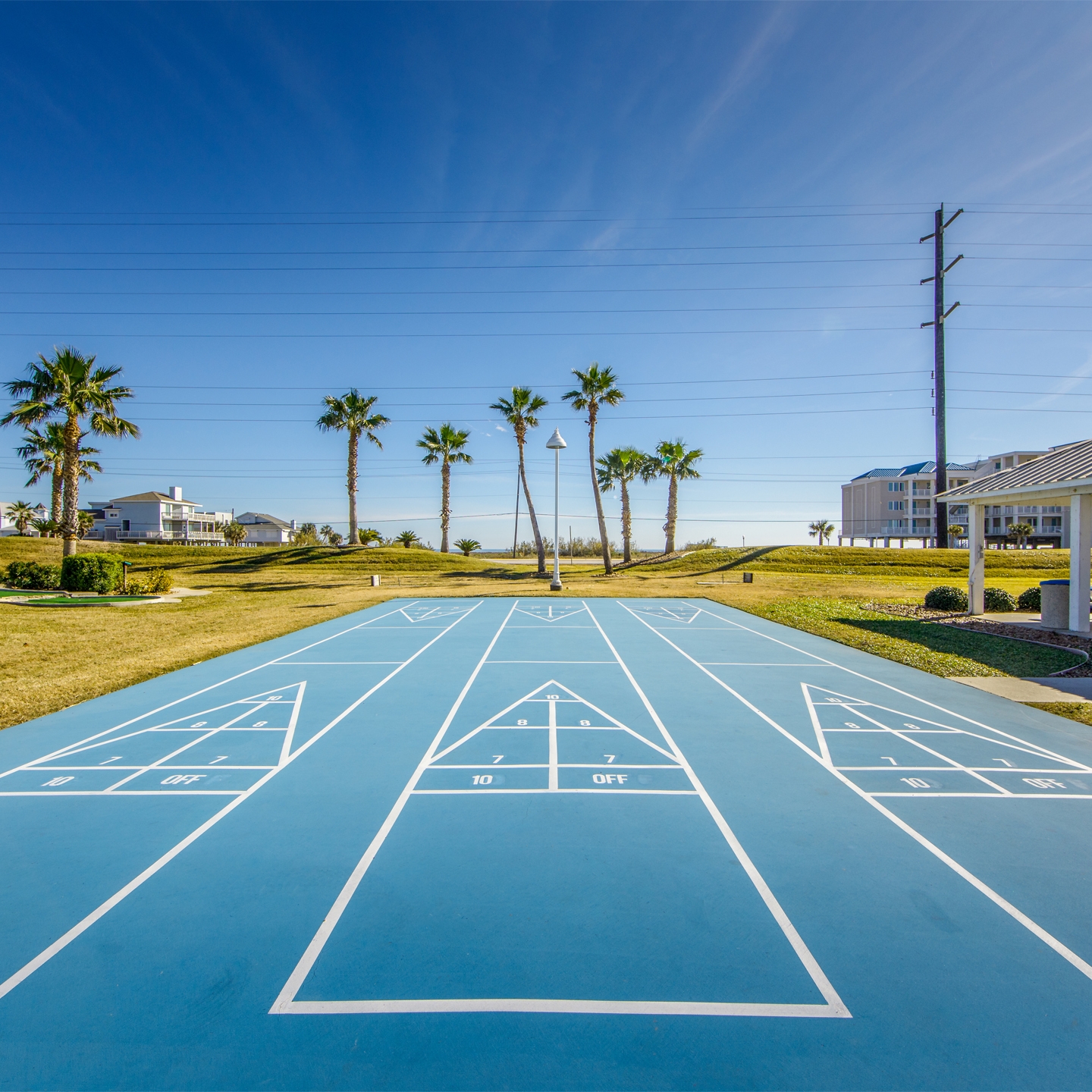 Sports courts at Galveston Seaside Resort.
