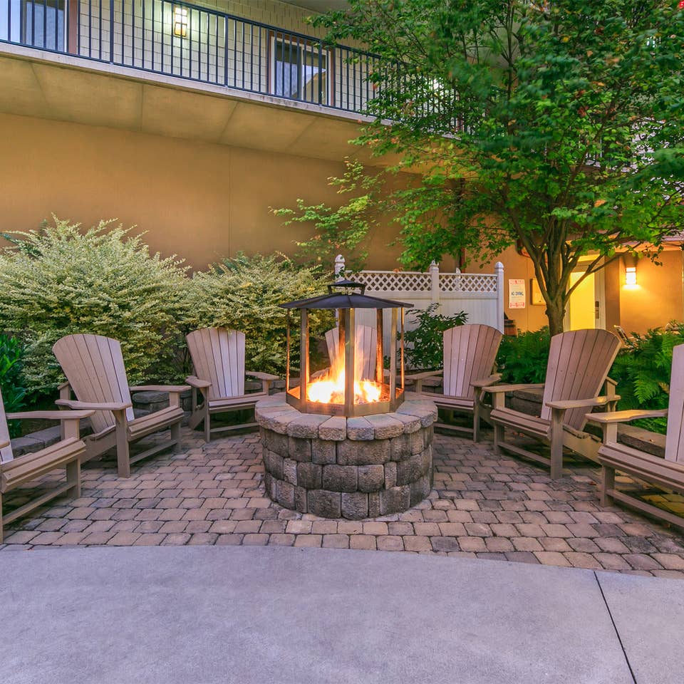 The fire pit at Smoky Mountain Resort