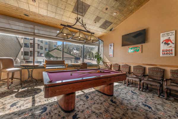 Billiards room at Tahoe Ridge Resort in Stateline, NV