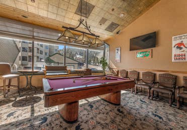Billiards room at Tahoe Ridge Resort in Stateline, Nevada.