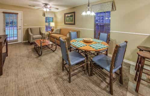 Dining room in a two-bedroom villa at Villages Resort