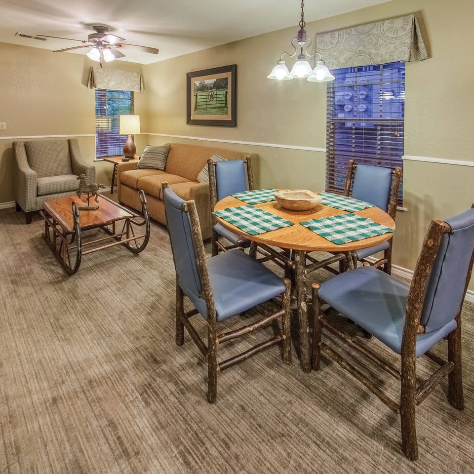 Dining room in a two-bedroom villa at Villages Resort