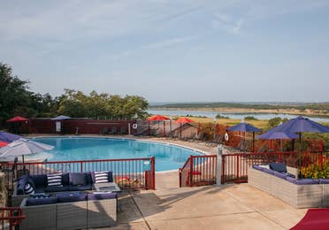 Outdoor pool at Hill Country Resort in Canyon Lake, Texas.