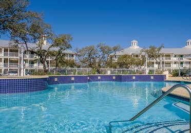 Outdoor pool at Hill Country Resort in Hill Country, Texas.