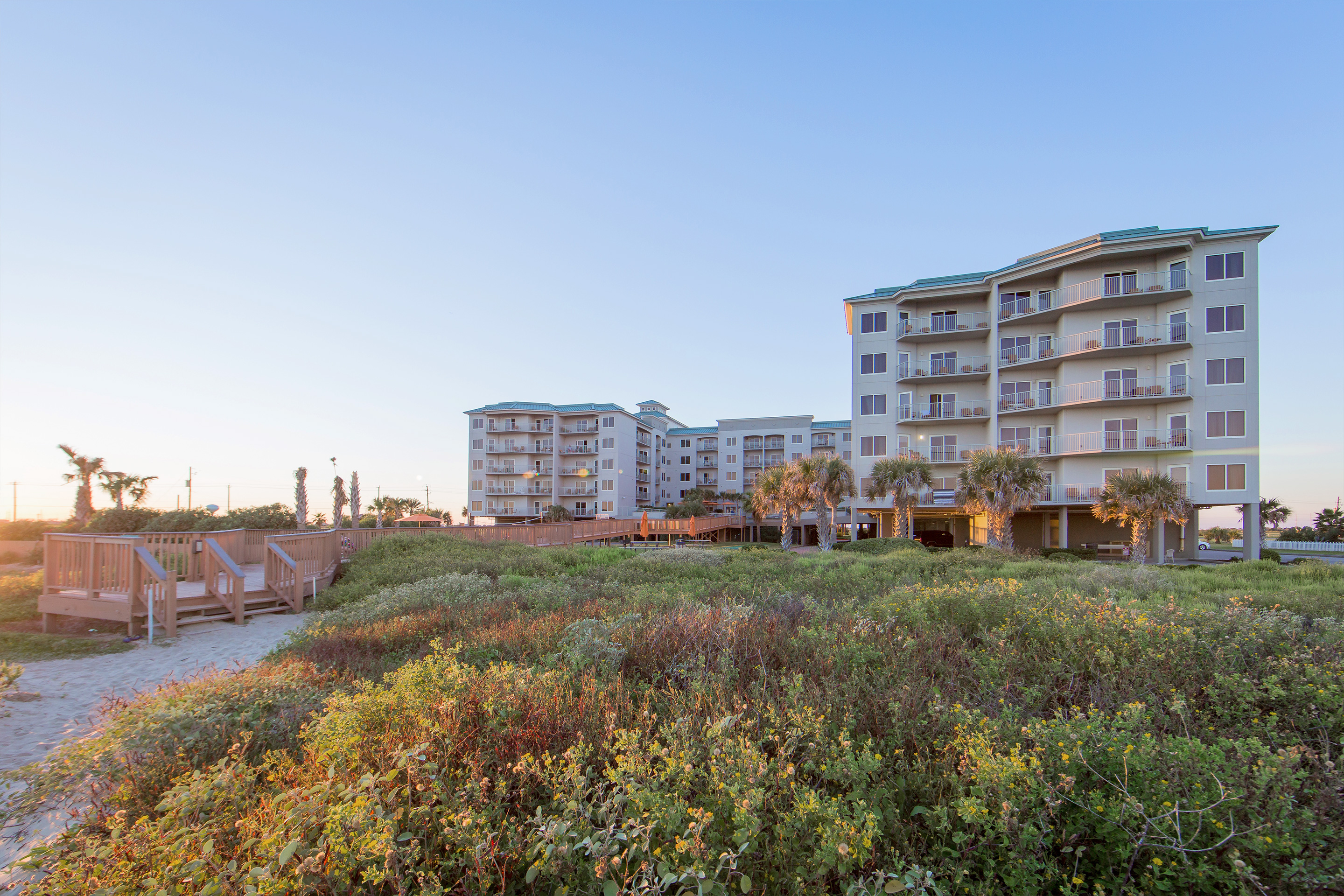 Exterior of our Galveston Beach Resort.