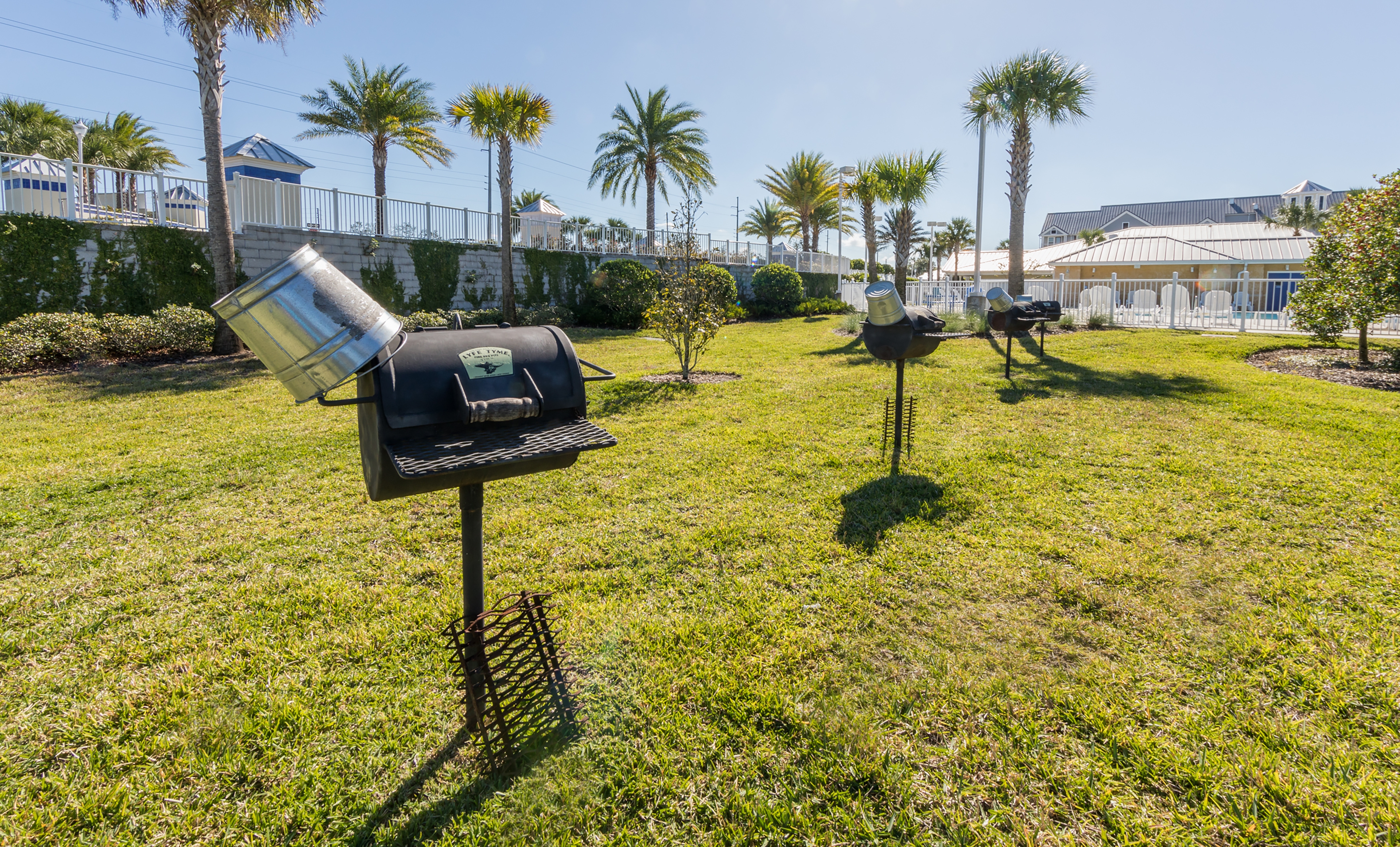 Barbecue grills at Orlando Breeze Resort in Florida.