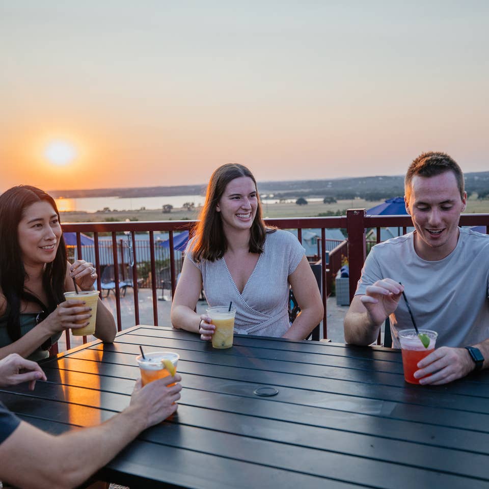Sunset dinner at Hill Country Resort in Canyon Lake, Texas