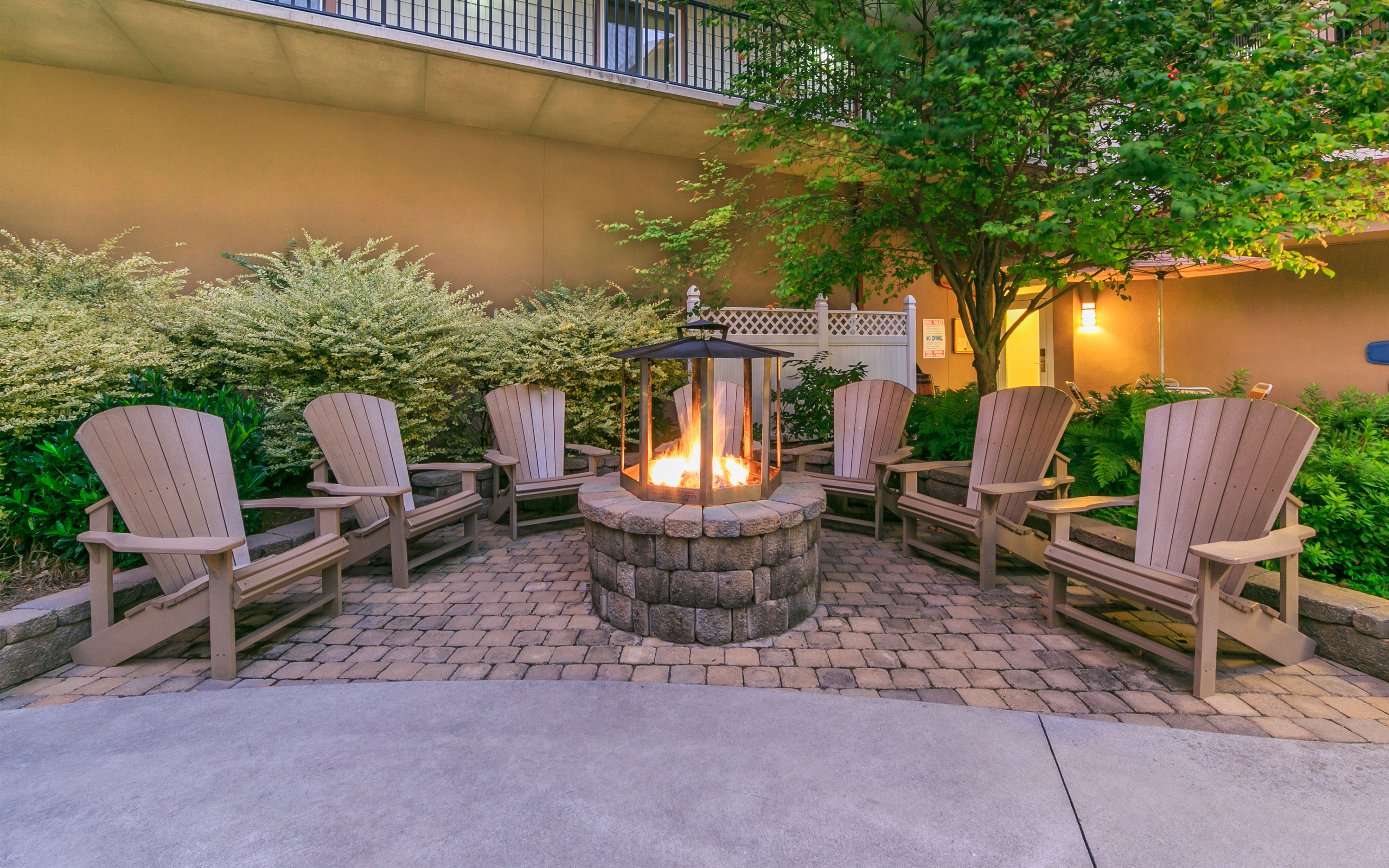 The fire pit at Smoky Mountain Resort