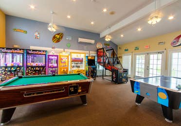 Arcade and indoor games at Galveston Seaside Resort.