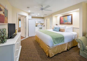 Bedroom with a kitchenette in a three-bedroom lock-off at Villages Resort