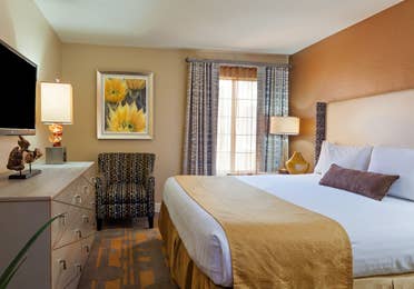 Bedroom in a one-bedroom villa at Desert Club Resort in Las Vegas