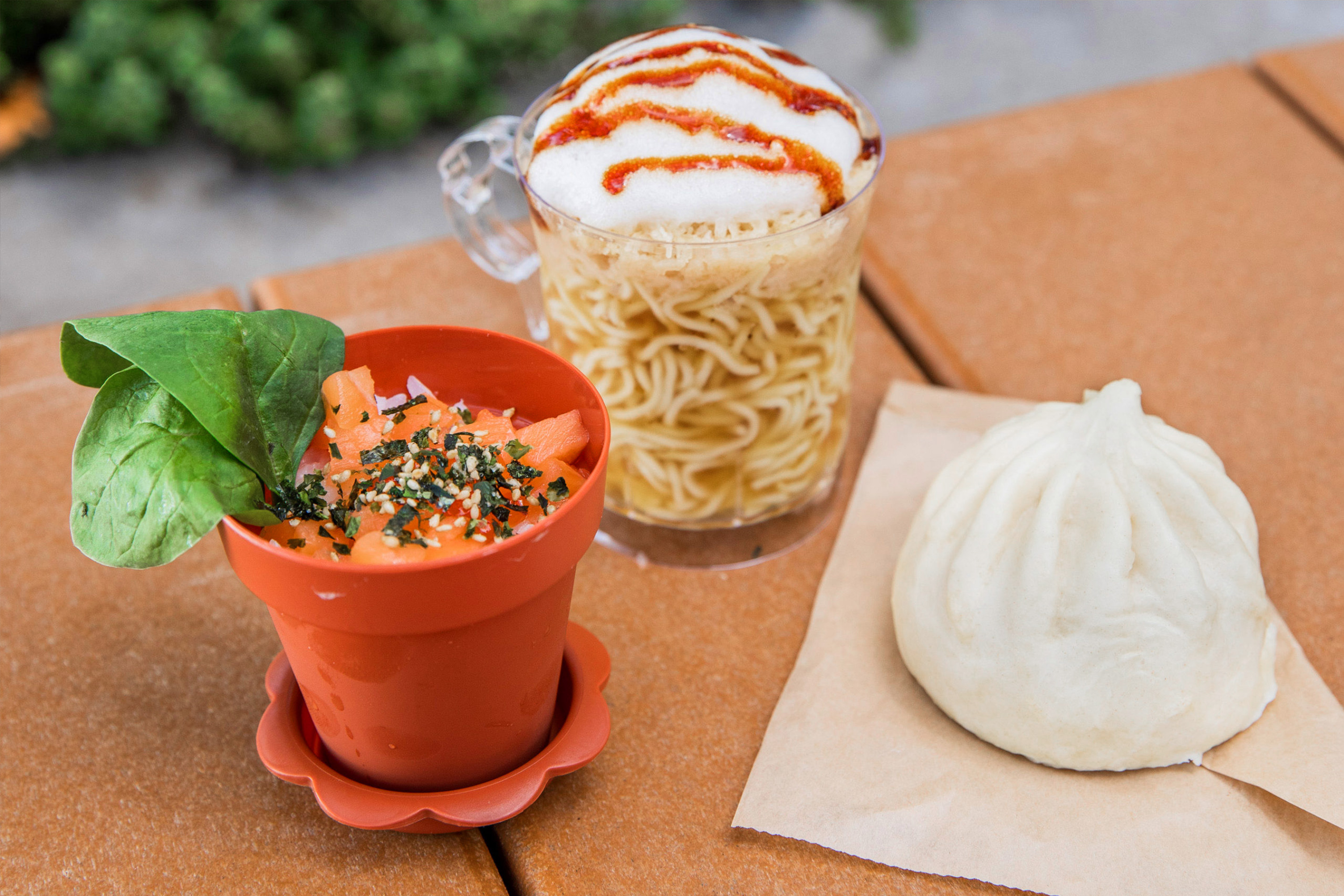 Three dishes from Epcot International Flower and Garden Festival at Walt Disney World Resort.