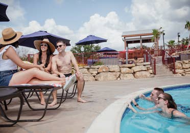 One of the pools at Hill Country Resort in Canyon Lake, Texas.